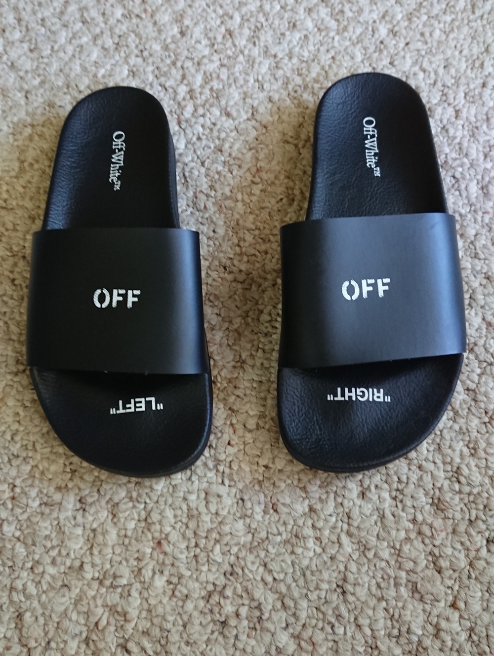Off-White Black "OFF" Slide Sandals size 9